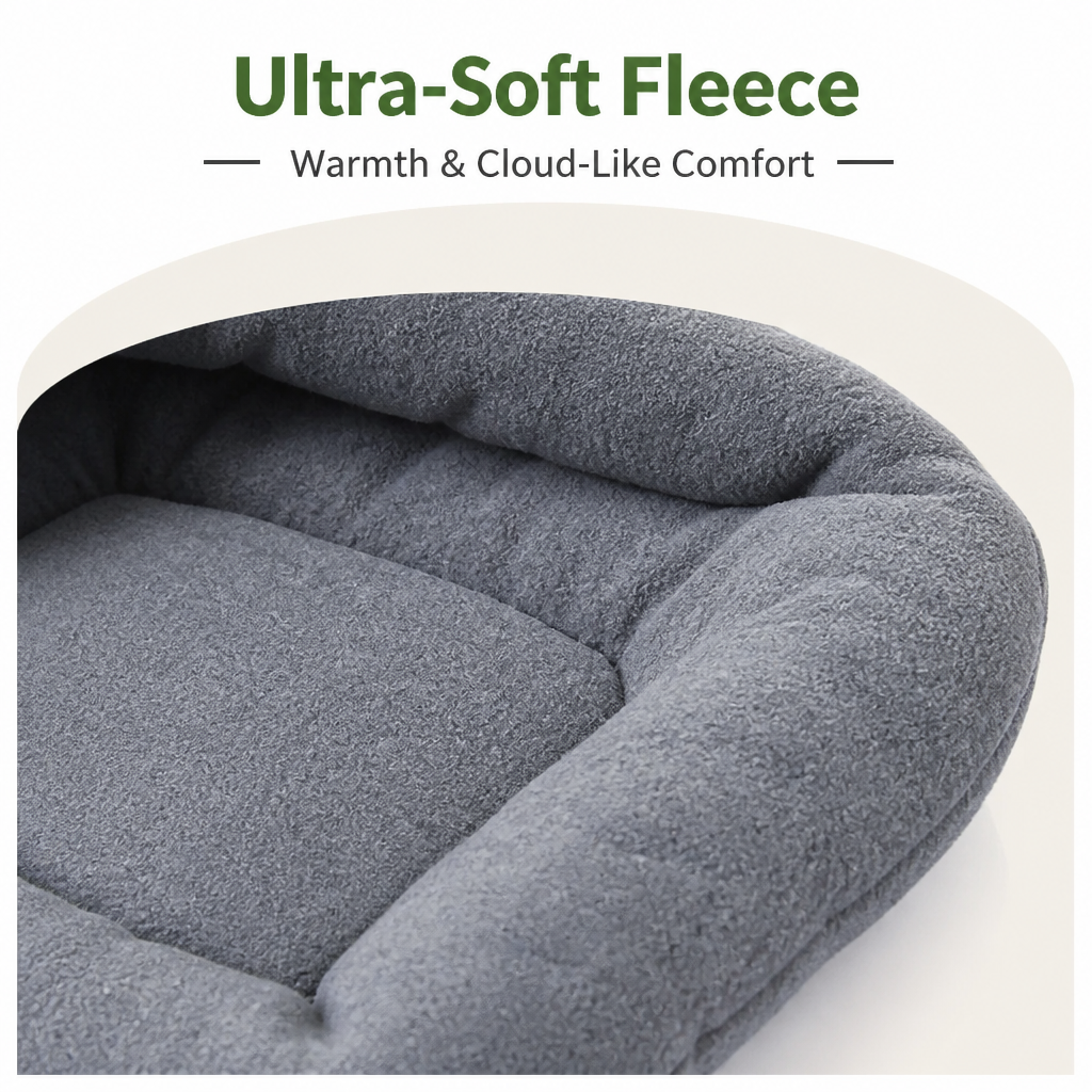 DogBedHouse Thick Fleece & Calming Cave Bed