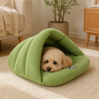 DogBedHouse Thick Fleece & Calming Cave Bed