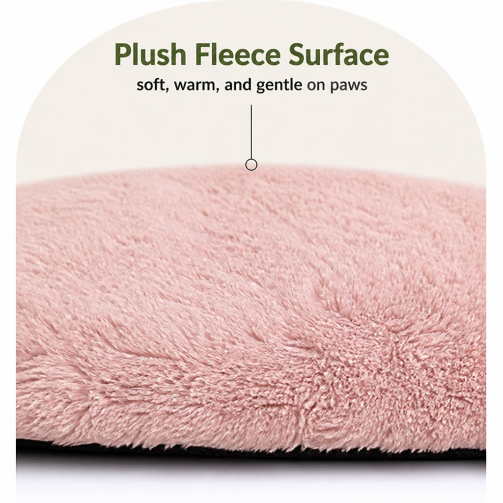 DogBedHouse Thick Fleece Machine-Washable Pet Mat