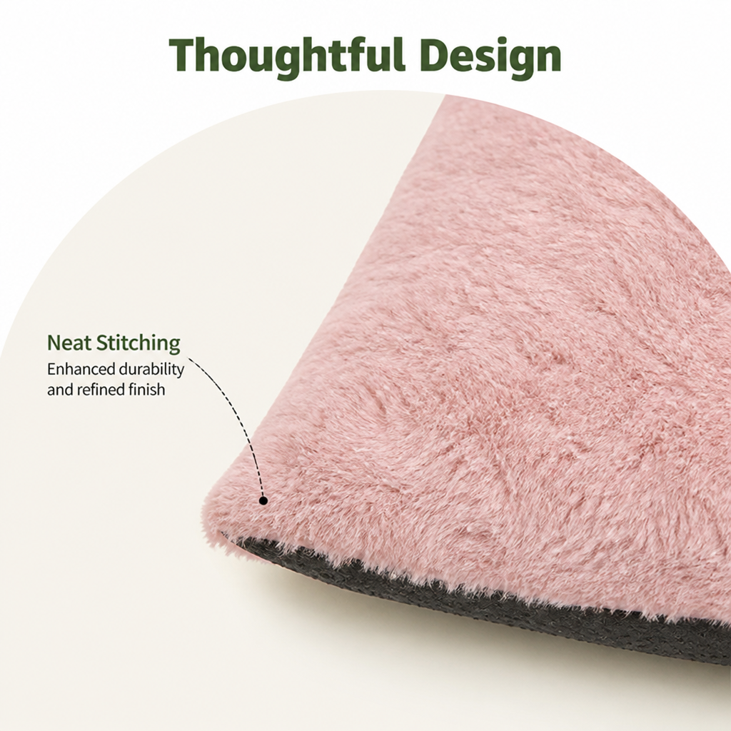 DogBedHouse Thick Fleece Machine-Washable Pet Mat