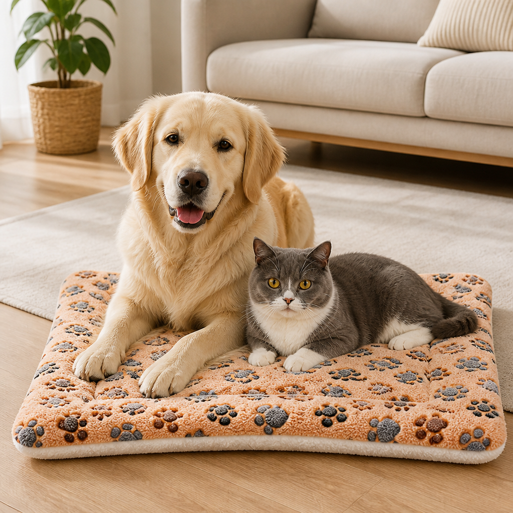 DogBedHouse Thick Plush Flannel & Non-Slip Dog Bed