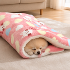 DogBedHouse Thick Plush Flannel & Non-Slip Dog Bed
