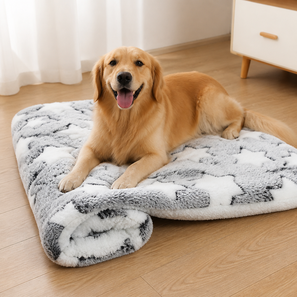 DogBedHouse Thick Plush Flannel & Non-Slip Dog Bed