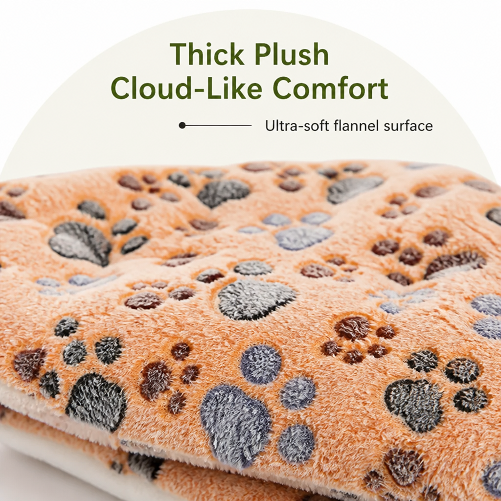 DogBedHouse Thick Plush Flannel & Non-Slip Dog Bed