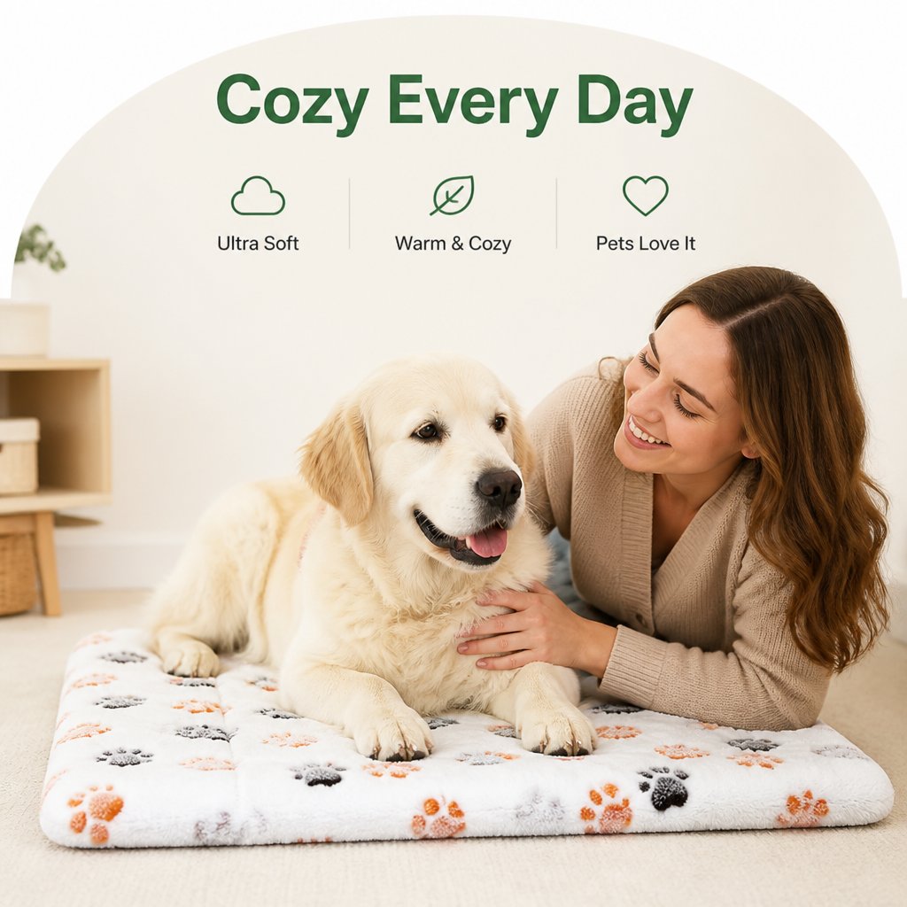 DogBedHouse Thick Plush Flannel & Non-Slip Dog Bed