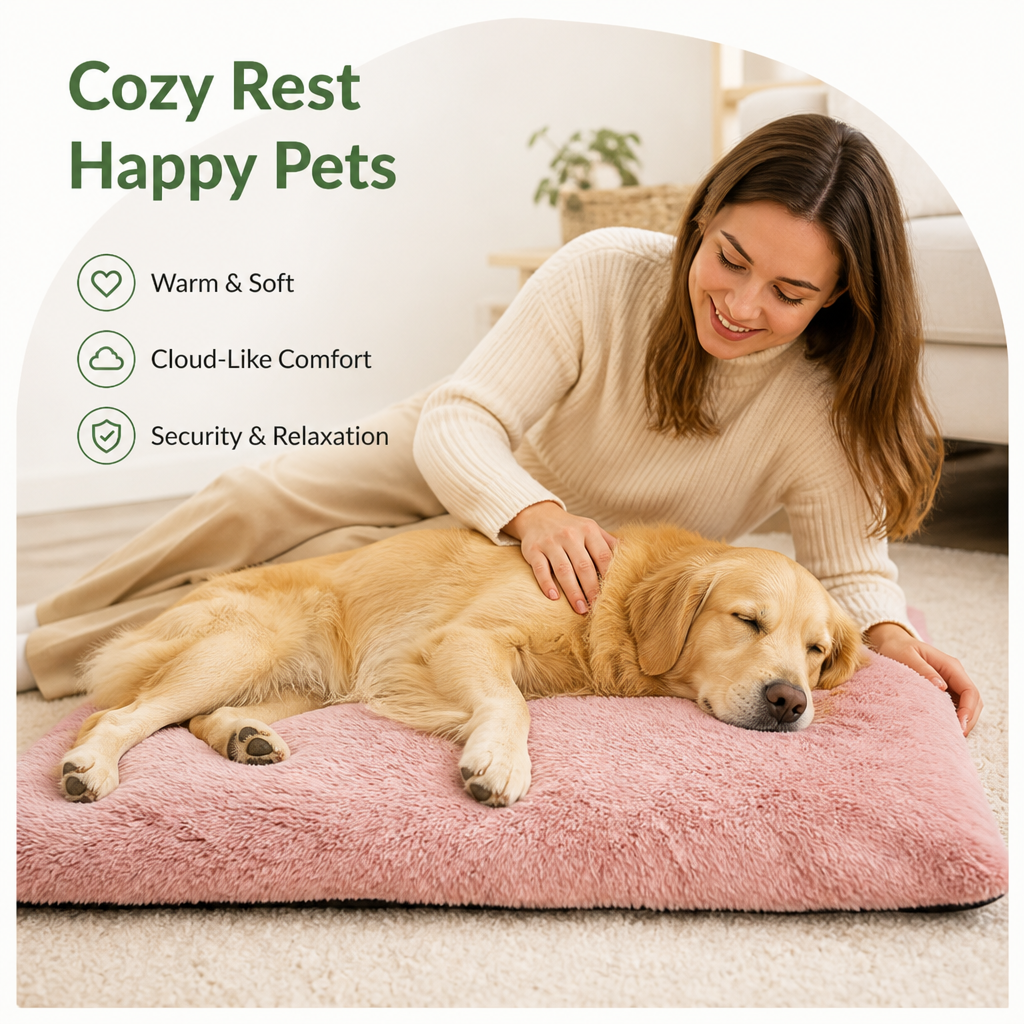 DogBedHouse Thick Plush Fleece & Washable Pet Mat