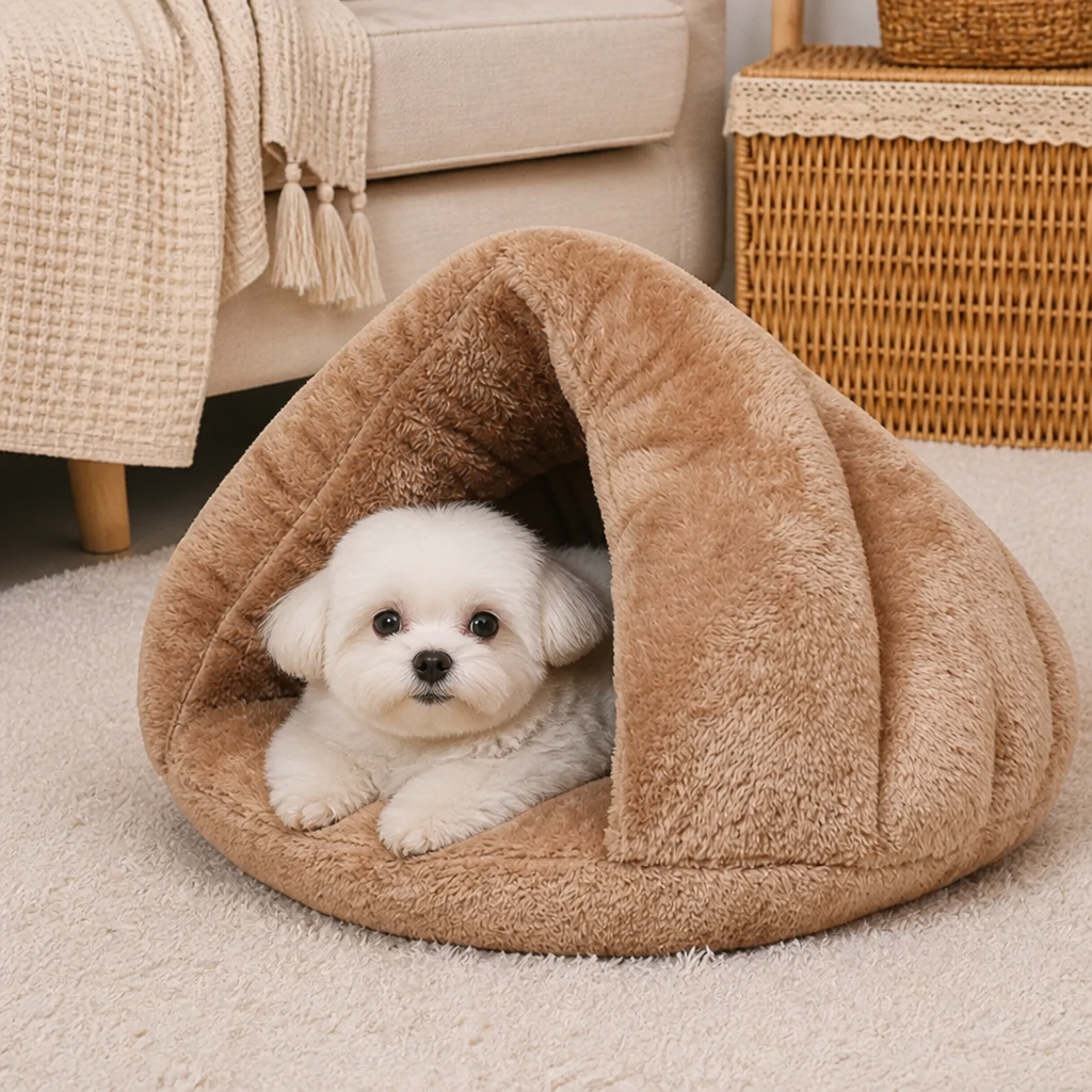 DogBedHouse Thick Plush & Insulated Triangle Kennel Mat