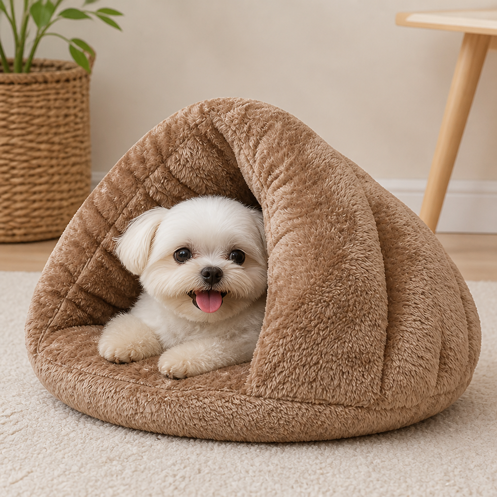 DogBedHouse Thick Plush & Insulated Triangle Kennel Mat