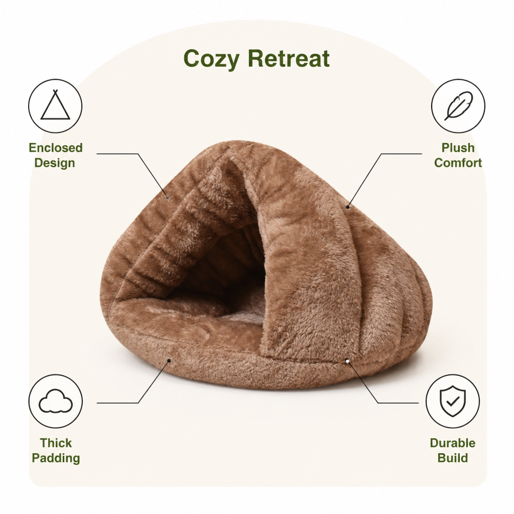 DogBedHouse Thick Plush Warm Triangle Kennel Mat