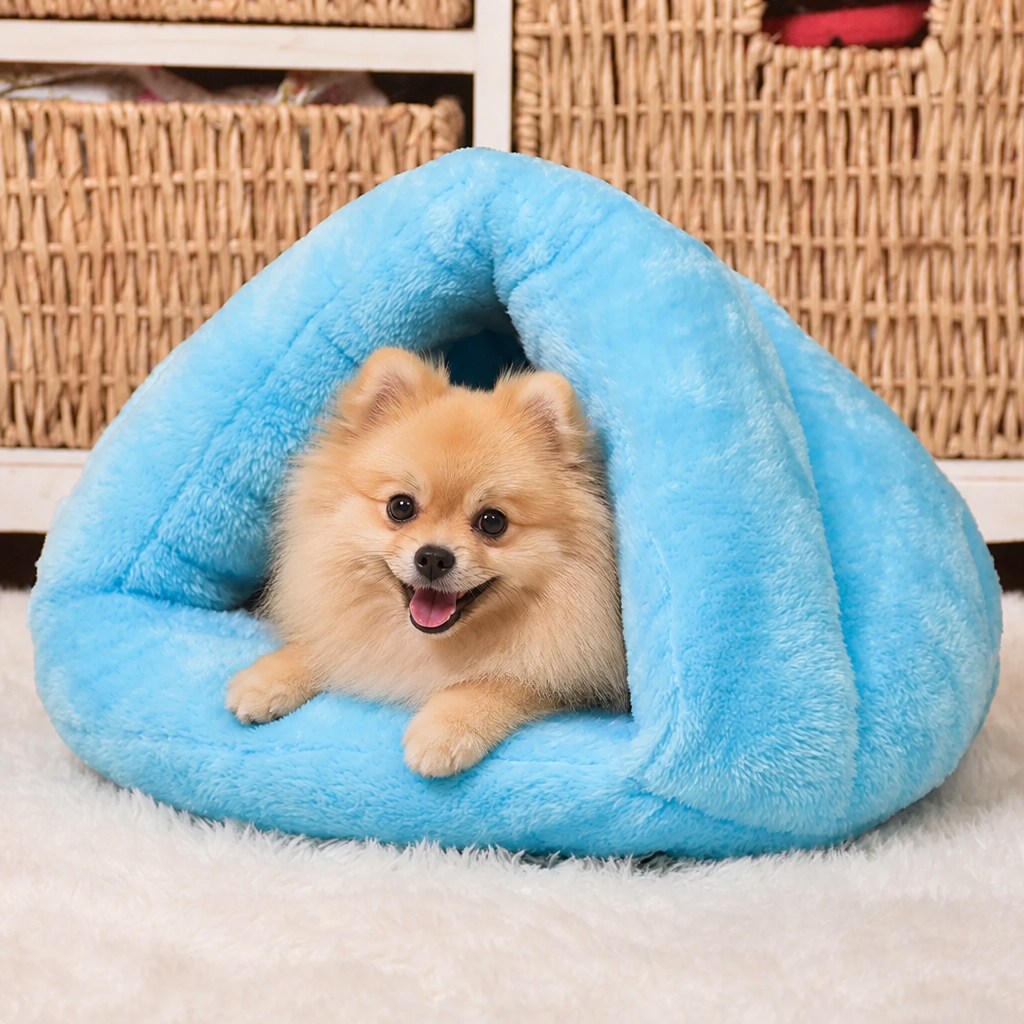 DogBedHouse Thick Plush Warm Triangle Kennel Mat