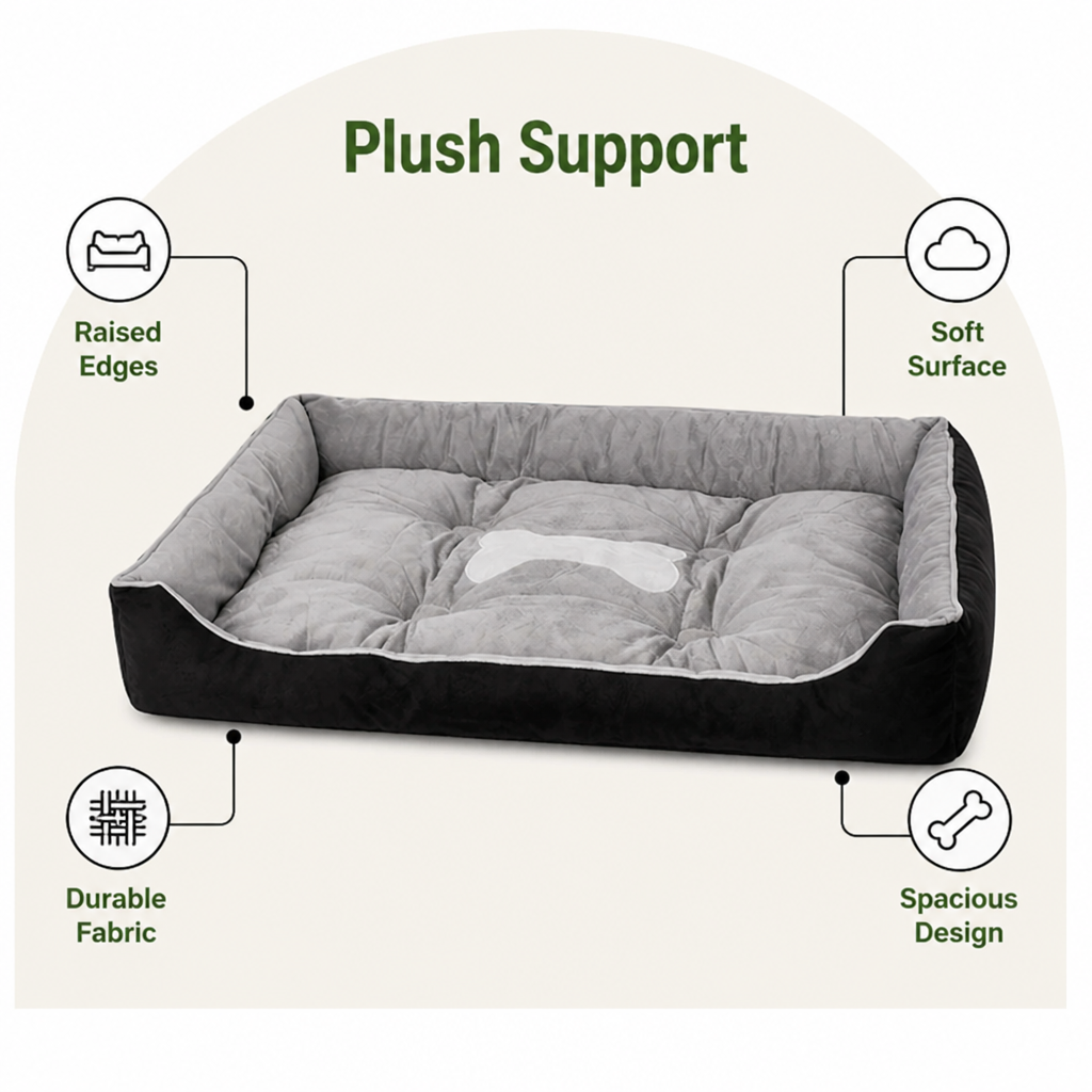 DogBedHouse Thickened Teddy Plush Pet Mat (For Cats & Puppies)