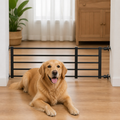 DogBedHouse Titanium Steel Retractable No-Drill Indoor Dog Gate