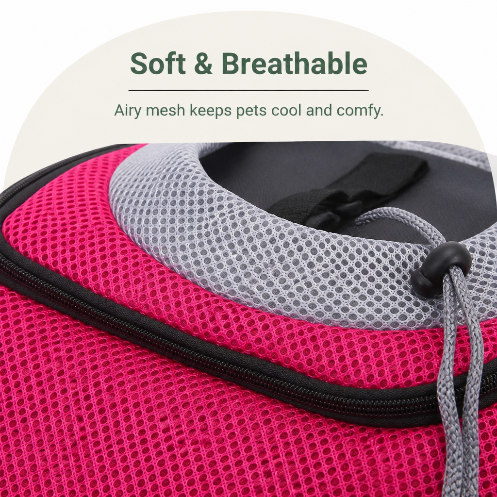 DogBedHouse Top-Entry Exposed-Leg & Adjustable Strap Pet Sling Carrier