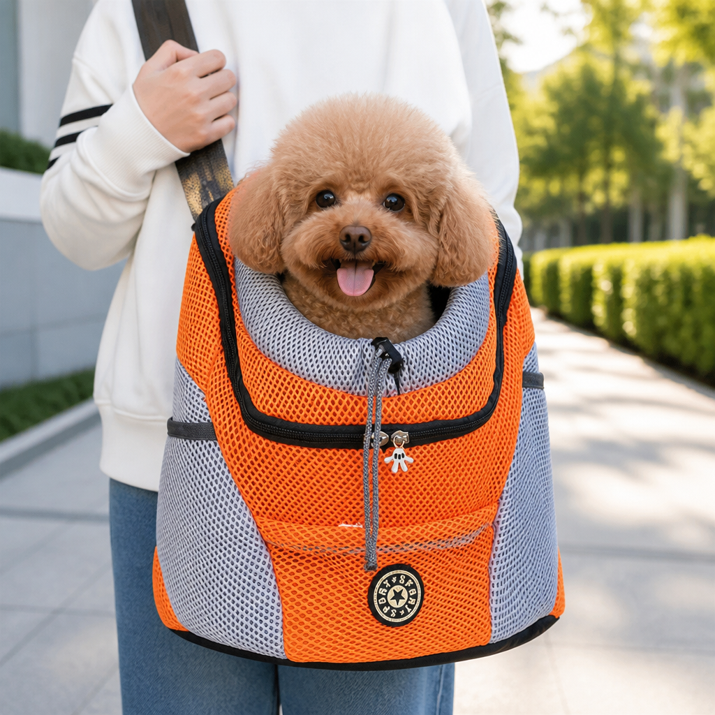 DogBedHouse Top-Entry Exposed-Leg & Adjustable Strap Pet Sling Carrier