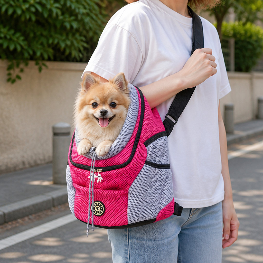 DogBedHouse Top-Entry Exposed-Leg & Adjustable Strap Pet Sling Carrier