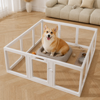 DogBedHouse Transparent Acrylic & Washable Dog Playpen (Buckle-Connect)