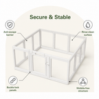 DogBedHouse Transparent Acrylic & Washable Dog Playpen (Buckle-Connect)