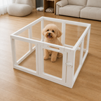 DogBedHouse Transparent Acrylic & Washable Dog Playpen (Buckle-Connect)