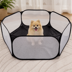 DogBedHouse Transparent Foldable Pet Playpen (Chemical-Free Cotton)