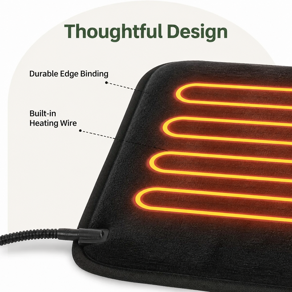 DogBedHouse USB Constant-Temp & Soft Fleece Heated Pet Pad