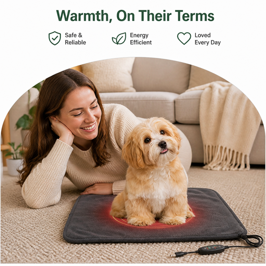 DogBedHouse USB Heated & Washable Pet Pad (Detachable Heating Insert)