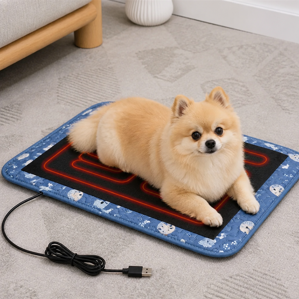 DogBedHouse USB-Powered Foldable Heated Pet Mat (For Small Pets)