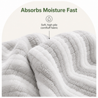 DogBedHouse Ultra-Absorbent Quick-Dry Dog Bathrobe (Button Collar & Hook-and-Loop Waist)