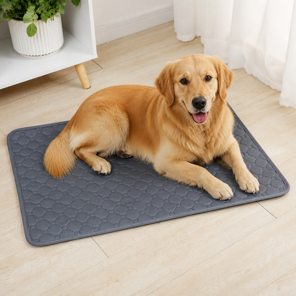 DogBedHouse Ultra-Absorbent Waterproof Quilted Training Pad (Machine Washable)