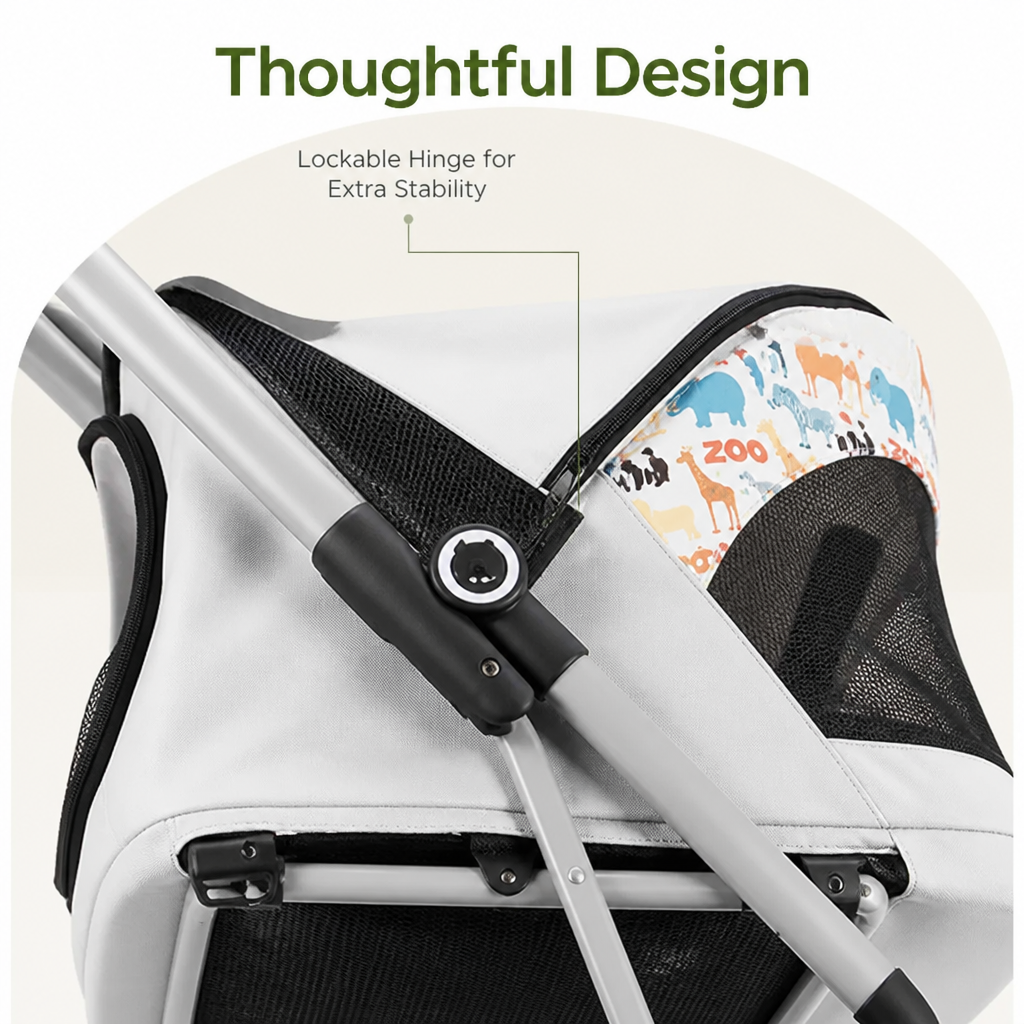 DogBedHouse Ultra-Light & Foldable Pet Stroller (Two-Pet Capacity)