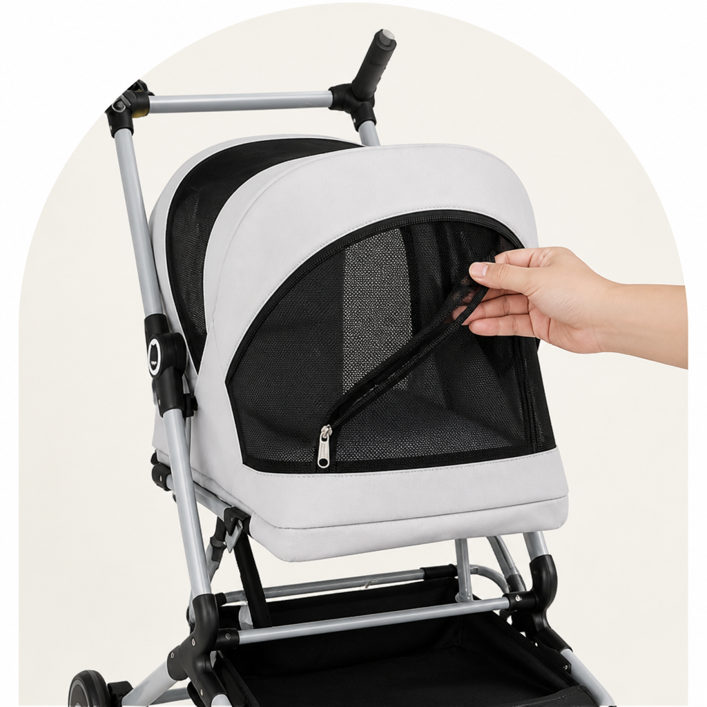 DogBedHouse Ultra-Light & Foldable Pet Stroller (Two-Pet Capacity)