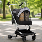DogBedHouse Ultra-Light & Foldable Pet Stroller (Two-Pet Capacity)