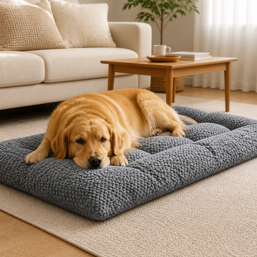 DogBedHouse Ultra-Soft Plush Bolster Dog Crate Pad