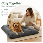 DogBedHouse Ultra-Soft Plush Bolster Dog Crate Pad