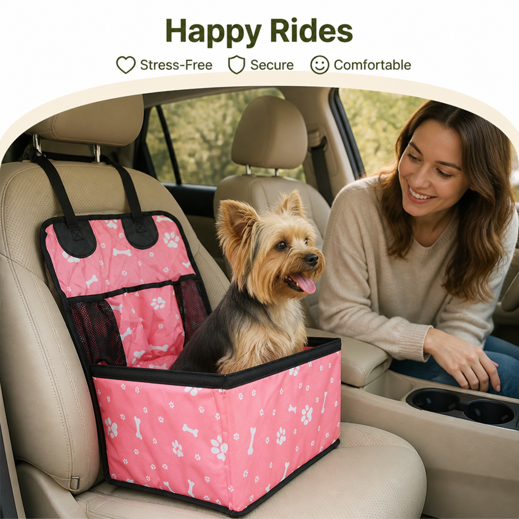 DogBedHouse Universal Non-Slip & Storage Pocket Dog Car Seat Cover
