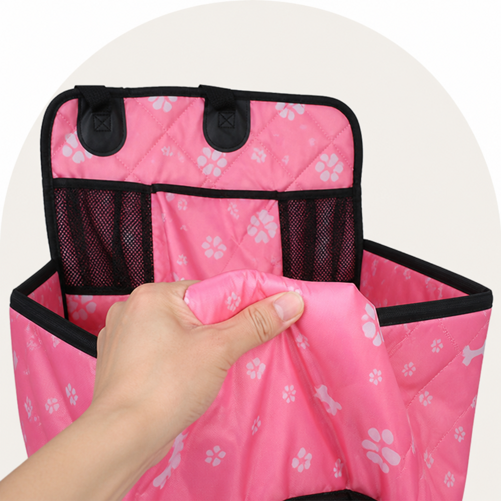 DogBedHouse Universal Non-Slip & Storage Pocket Dog Car Seat Cover