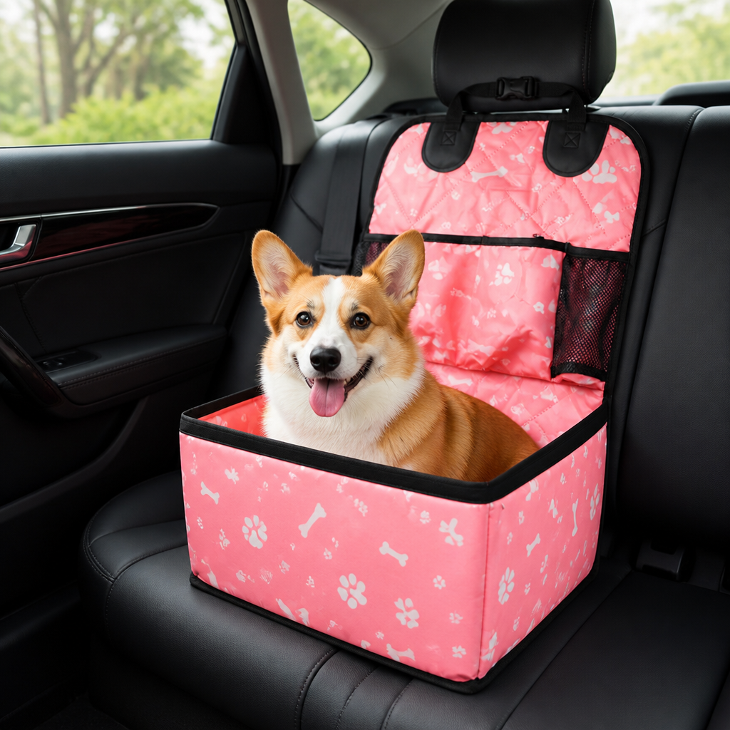 DogBedHouse Universal Non-Slip & Storage Pocket Dog Car Seat Cover