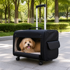 DogBedHouse Universal Wheels & Oxford Fabric Pet Stroller (33 lb Capacity)