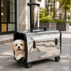 DogBedHouse Universal Wheels & Oxford Fabric Pet Stroller (33 lb Capacity)
