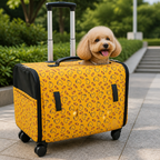 DogBedHouse Universal Wheels & Oxford Fabric Pet Stroller (33 lb Capacity)