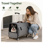 DogBedHouse Universal Wheels & Oxford Fabric Pet Stroller (33 lb Capacity)