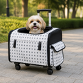 DogBedHouse Universal Wheels & Oxford Fabric Pet Stroller (33 lb Capacity)