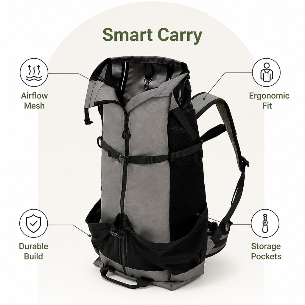 DogBedHouse Ventilated Mesh & Ergonomic Backpack Carrier
