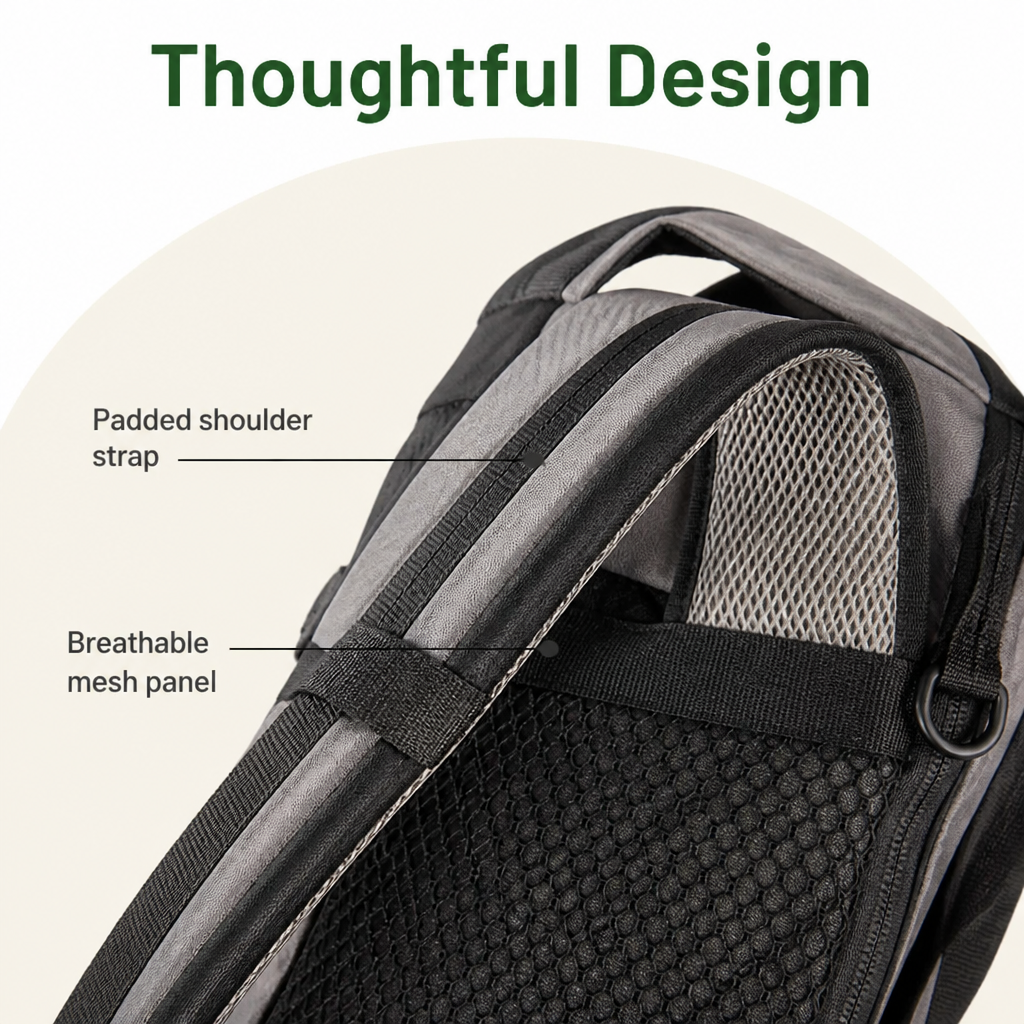 DogBedHouse Ventilated Mesh & Ergonomic Backpack Carrier