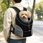 DogBedHouse Ventilated Mesh & Harness-Like Zipper Pet Backpack