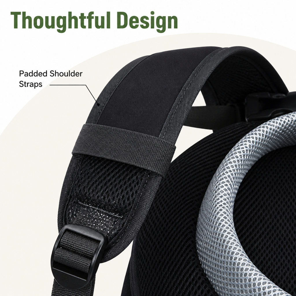DogBedHouse Ventilated Mesh & Harness-Like Zipper Pet Backpack