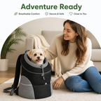 DogBedHouse Ventilated Mesh & Harness-Like Zipper Pet Backpack