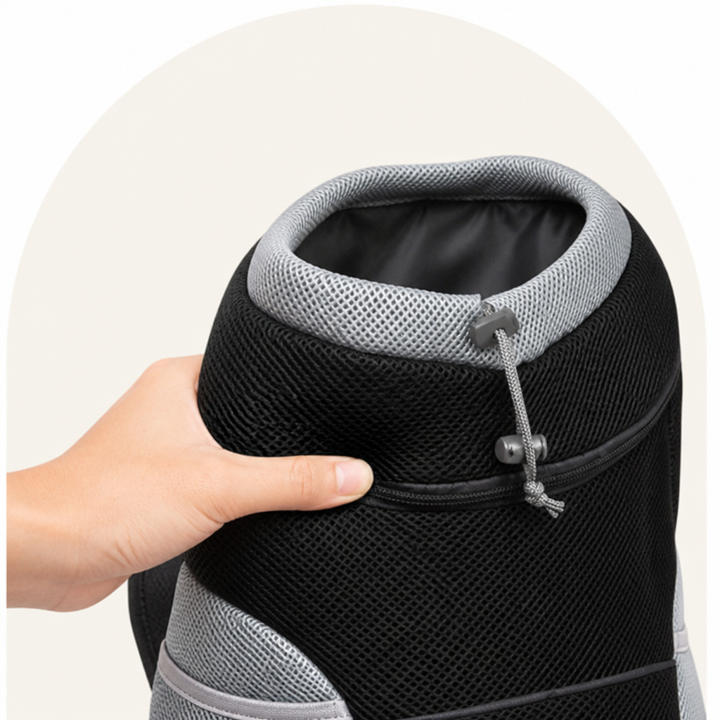 DogBedHouse Ventilated Mesh & Harness-Like Zipper Pet Backpack