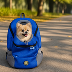 DogBedHouse Ventilated Mesh & Harness-Like Zipper Pet Backpack