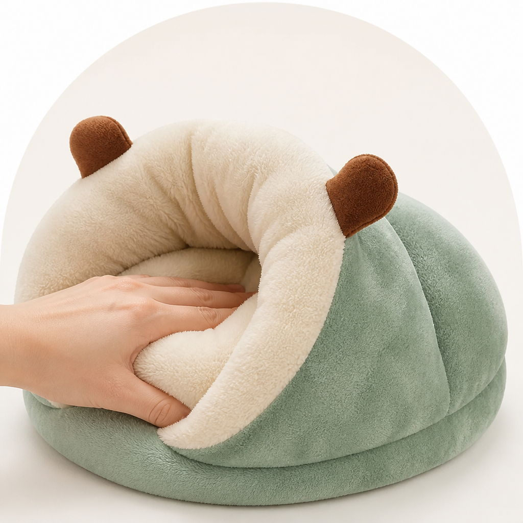 DogBedHouse Warm Breathable Enclosed Small Pet Bed (Foldable)