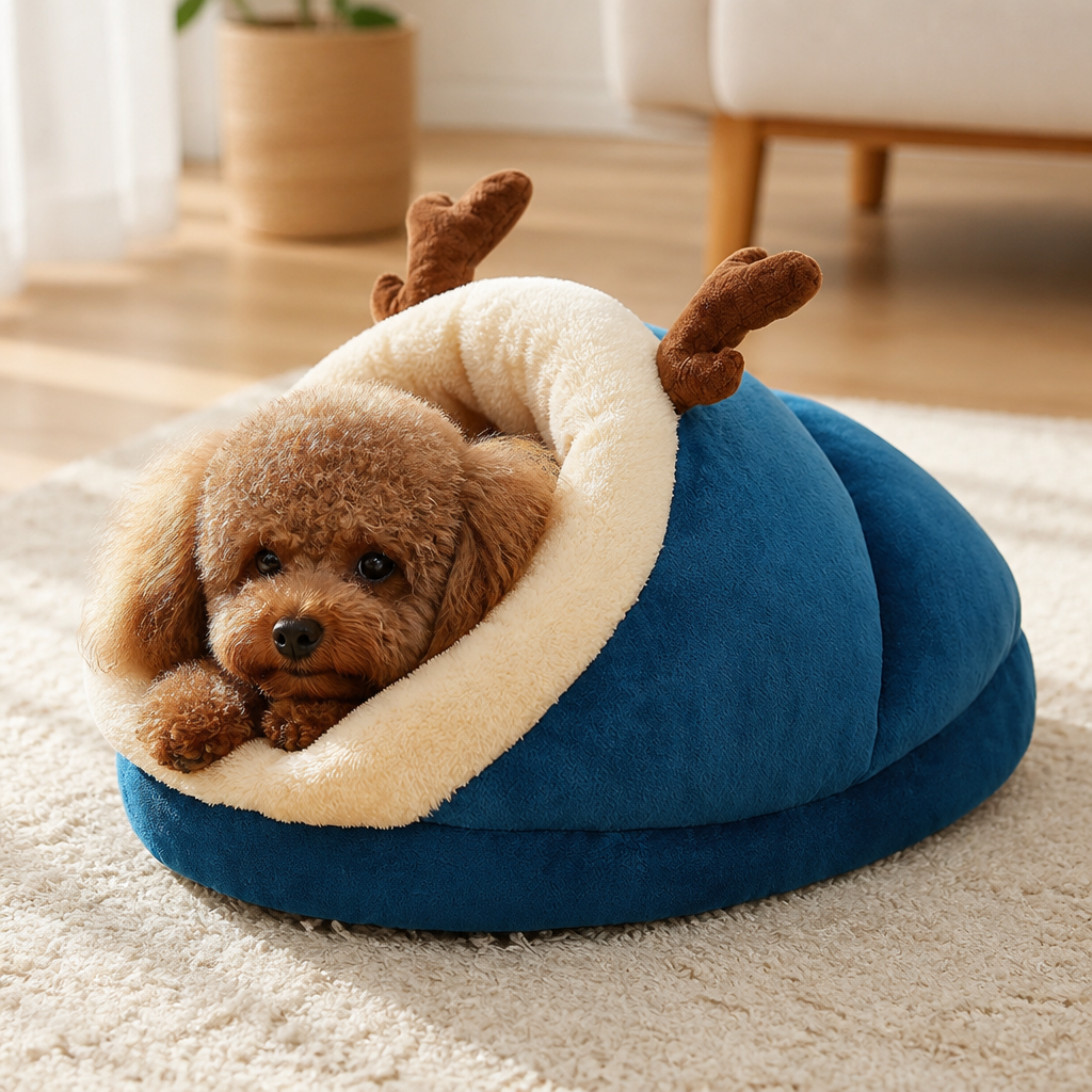 DogBedHouse Warm Breathable Enclosed Small Pet Bed (Foldable)